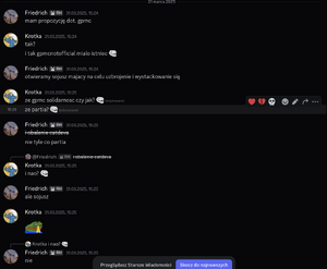 Wiadomość o chęci założenia klanu przez sufita.